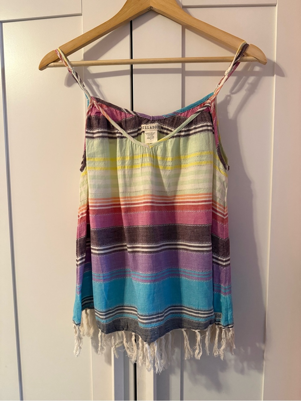 Billabong Colorful Striped Tank with Tassels